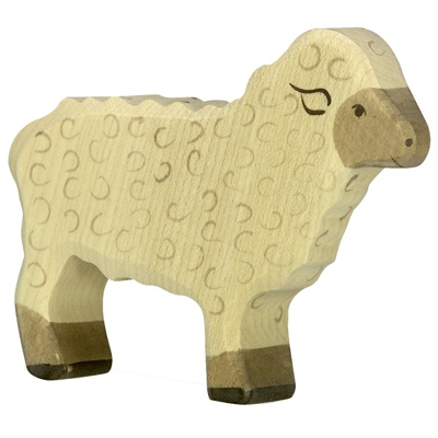 Abbildung von Holztiger Schafe beige 80073 11 cm