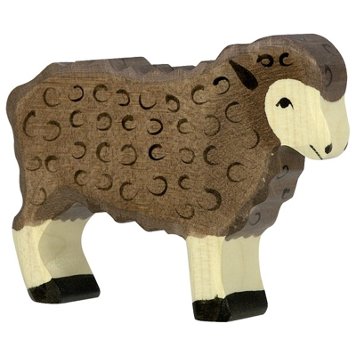 Abbildung von Holztiger Schafe Braun 80075 10 cm