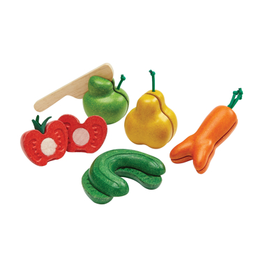 Afbeelding van PlanToys Kromme Groenten &amp; Fruit Speelgoed