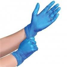 Afbeelding van M Safe Blauwe vinyl handschoenen