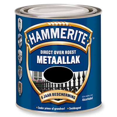Afbeelding van Hammerite metaallak hoogglans zilvergrijs 250ml