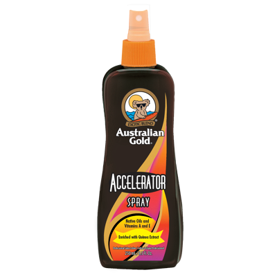 Afbeelding van Australian Gold Dark Tanning Accelerator Spray Zonnebankcrème 250 ml Zonnespray zonnebank bescherming snelbruiner