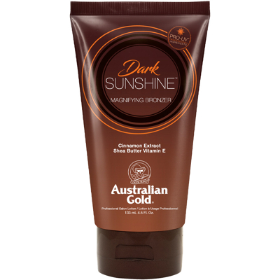 Afbeelding van Australian Gold Dark Sunshine 130 ml zonnebankcrème zonnebank bescherming snelbruiner