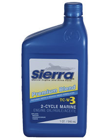 Afbeelding van Sierra motorolie blue premium tc3 w3 946ml voor outboards 2 takt