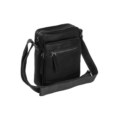 Image of The Chesterfield Brand Leather Shoulder Bag Black Birmingham