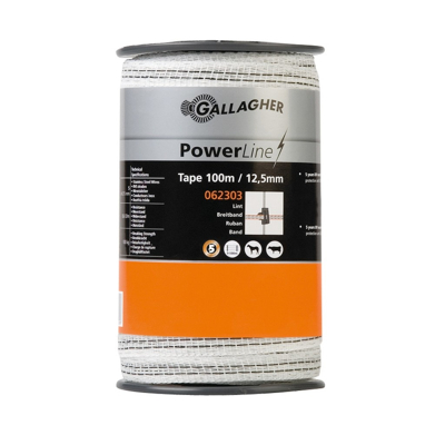 Abbildung von PowerLine Weidezaunseil Breitband weiß 12.5mm, 100m, Gallagher