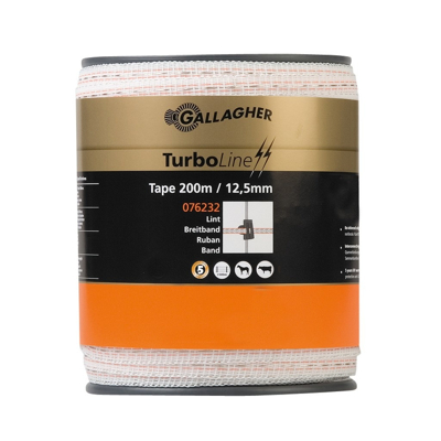 Abbildung von Weidezaunseil TurboLine Breitband 12.5mm weiß 200m, Gallagher