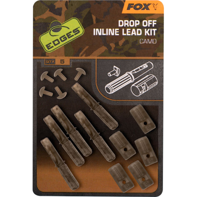 Afbeelding van Fox Edges Camo Inline Lead Drop Off Kits 5 stuks Karper onderlijnmateriaal