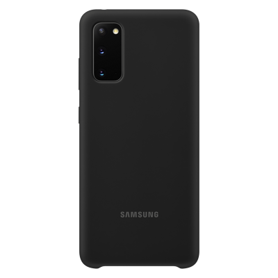 Afbeelding van Samsung Galaxy S20 Hoesje Siliconen en TPU (zacht) Softcase/Backcover Zwart Telefoonhoesje