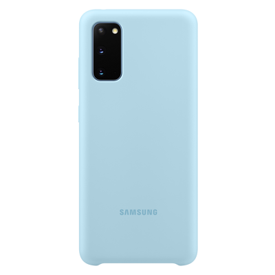 Afbeelding van Samsung Galaxy S20 Hoesje Siliconen en TPU (zacht) Softcase/Backcover Lichtblauw Telefoonhoesje