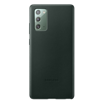 Afbeelding van Samsung Galaxy Note 20 Hoesje Echt leder Hardcase/Backcover Donkergroen Telefoonhoesje