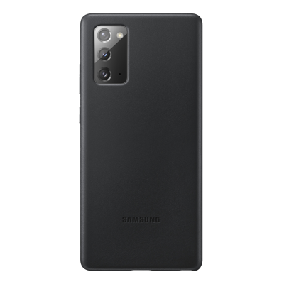 Afbeelding van Samsung Galaxy Note 20 Hoesje Echt leder Hardcase/Backcover Zwart Telefoonhoesje