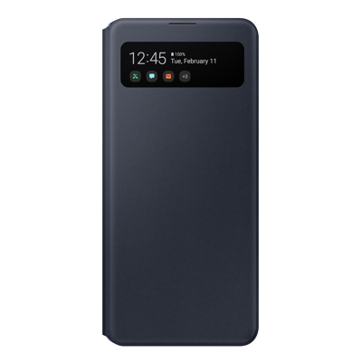 Afbeelding van Samsung Galaxy A41 Hoesje Kunststof Bookcase Zwart Telefoonhoesje