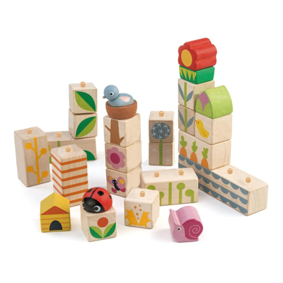 Afbeelding van Tender leaf toys houten blokken tuin 24st
