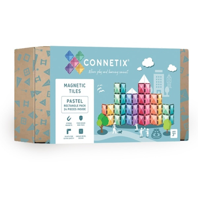 Afbeelding van Connetix magnetische tegels pastel rectangle pack 24st