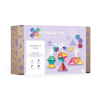 Afbeelding van Connetix magnetische tegels pastel shape expansion pack 48st