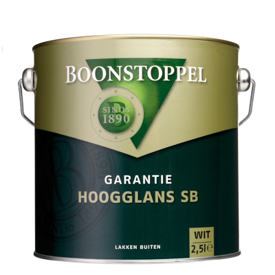 Afbeelding van Boonstoppel Garantie Hoogglans SB 2,5 liter verf voor hout buiten (terpentinebasis)