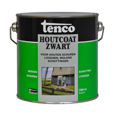 Afbeelding van Tenco Houtcoat Zwart 2,5 liter Buiten onderhoud