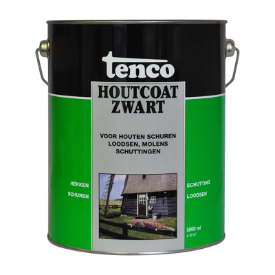 Afbeelding van Tenco Houtcoat Zwart 5 liter Buiten onderhoud