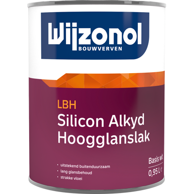 Afbeelding van Wijzonol LBH Silicon Alkyd Hoogglanslak 0,5 liter Houtverf