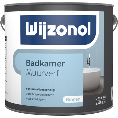 Afbeelding van Wijzonol Badkamer Muurverf 2,5 liter Muurverven