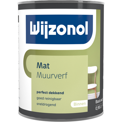 Afbeelding van Wijzonol Muurverf Mat 1 liter Muurverven