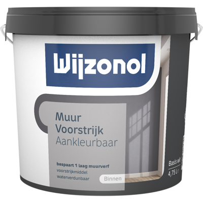 Afbeelding van Wijzonol Muurvoorstrijk Aankleurbaar 5 liter Muurverven