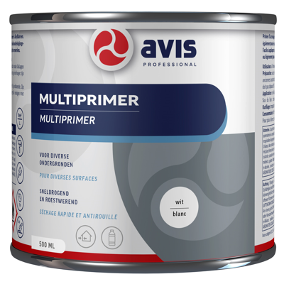 Afbeelding van Avis Aqua Multiprimer Wit 0,5 liter Grondverf &amp; Primer