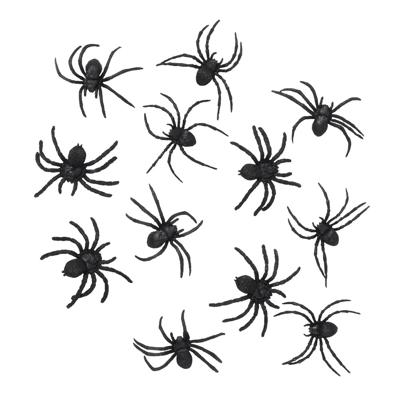 Afbeelding van Spinnen GROOT zwart 12 stuks