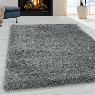 Afbeelding van Hoogpolig vloerkleed Fuzzy Grijs 80x150cm Adana Carpets