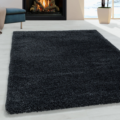 Afbeelding van Hoogpolig vloerkleed Fuzzy Antraciet 240x340cm Adana Carpets