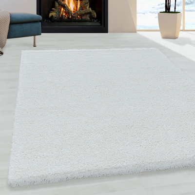 Afbeelding van Hoogpolig vloerkleed Fuzzy Wit 160x230cm Adana Carpets