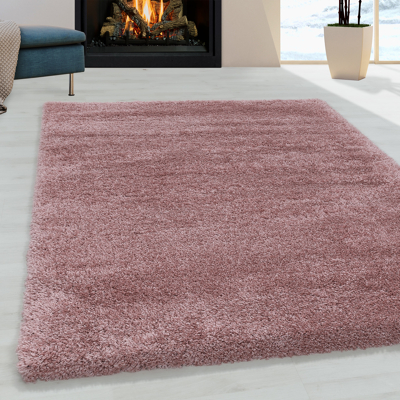 Afbeelding van Hoogpolig vloerkleed Fuzzy Roze 80x150cm Adana Carpets