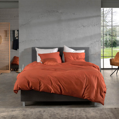 Afbeelding van Dekbedovertrek Zo! Home Satinado Copper Orange Satijn 240 x 200 / 220 cm Lits Jumeaux