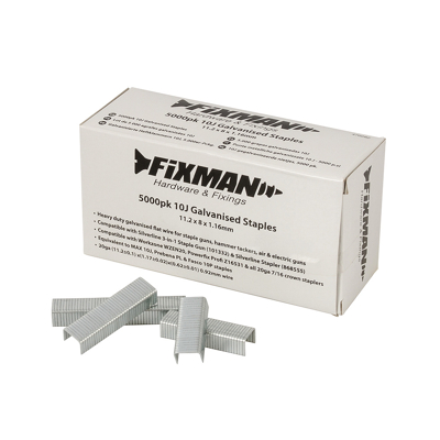 Afbeelding van Fixman 10 J gegalviniseerde nietjes, 5000 pak 11,2 x 8 1,17 mm