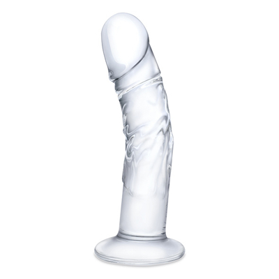 Afbeelding van Glas Curved Realistic Glass Dildo With Veins