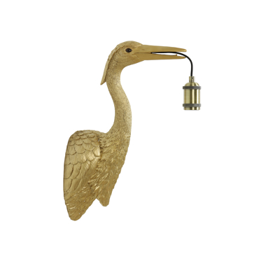 Afbeelding van Crane wandlamp 29,5x16x48 cm goud