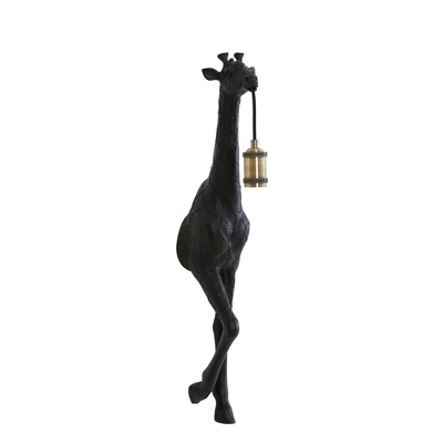 Afbeelding van Giraffe wandlamp 24,5x12x75 cm mat zwart