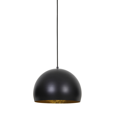 Afbeelding van Light &amp; Living Jaicey hanglamp Ø33x25 cm mat zwart/goud Metaal