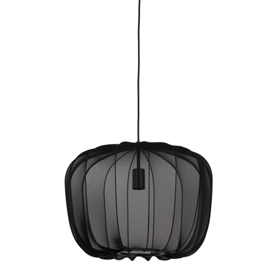 Afbeelding van Light &amp; Living Plumeria hanglamp Ø50x37.5 cm zwart Stof