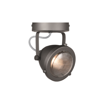 Afbeelding van LABEL51 LED spot moto 1 lichts grijs Metaal