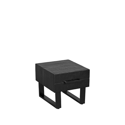 Afbeelding van LABEL51 Santos salontafel mangohout zwart 44x50 cm Hout