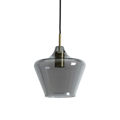 Afbeelding van Light &amp; Living Solly hanglamp Ø22x21 cm antiek brons/smoke Glas
