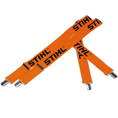 Afbeelding van Stihl bretellen, oranje met metalen clips
