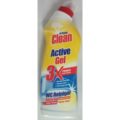 Afbeelding van At Home Clean Active Gel Lemon Toilet Reiniger 750 ml