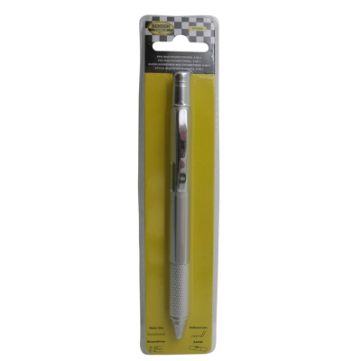 Afbeelding van Benson Multi Pen met Waterpas &amp; Schroevendraaier Plat / Kruis RVS