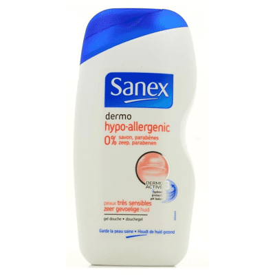 Afbeelding van 6x Sanex Douchegel Dermo Hypo Allergenic voor zeer gevoelige of reactieve huid 500 ml