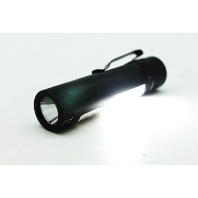 Afbeelding van Hofftech Mini Zaklamp met Clip LED + COB 1 Watt Zwart