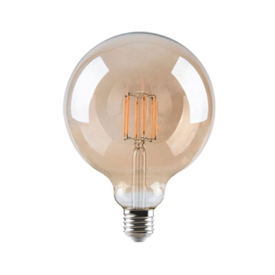Afbeelding van Benson LED Lamp Retro Filament Bol Warm Wit G125 4W E27 Dimbaar