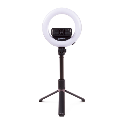Afbeelding van Benson Selfie Stick met Statief LED Ringlamp Driepoot Zwart